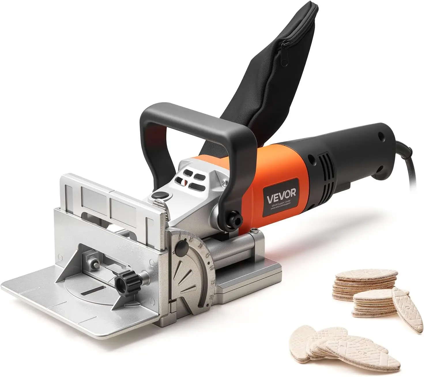 Biscuit Plate Joiner, 5.9A, Plate Joiner Tool Kit with 11,600 RPM 760W Motor, 45-Degree Locating Notch, Carbide Tipped Blade, Wo