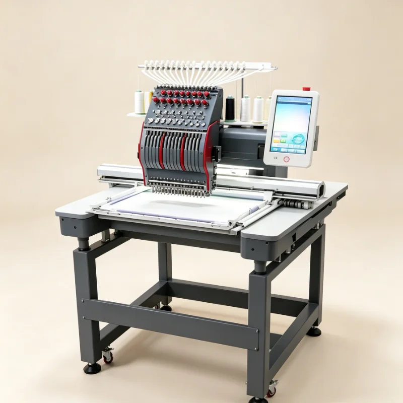 Customized Automatic Embroidery Machine High Speed Computerized 6 Needles for T-Shirt Jean and Patch Embroidery