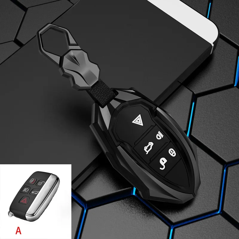 

Zinc AlloyCar Key Case Cover Holder Shell Keychain For Land Rover Range Rover Sport Discovery 3 4 Elander 2 Evoque Accessories