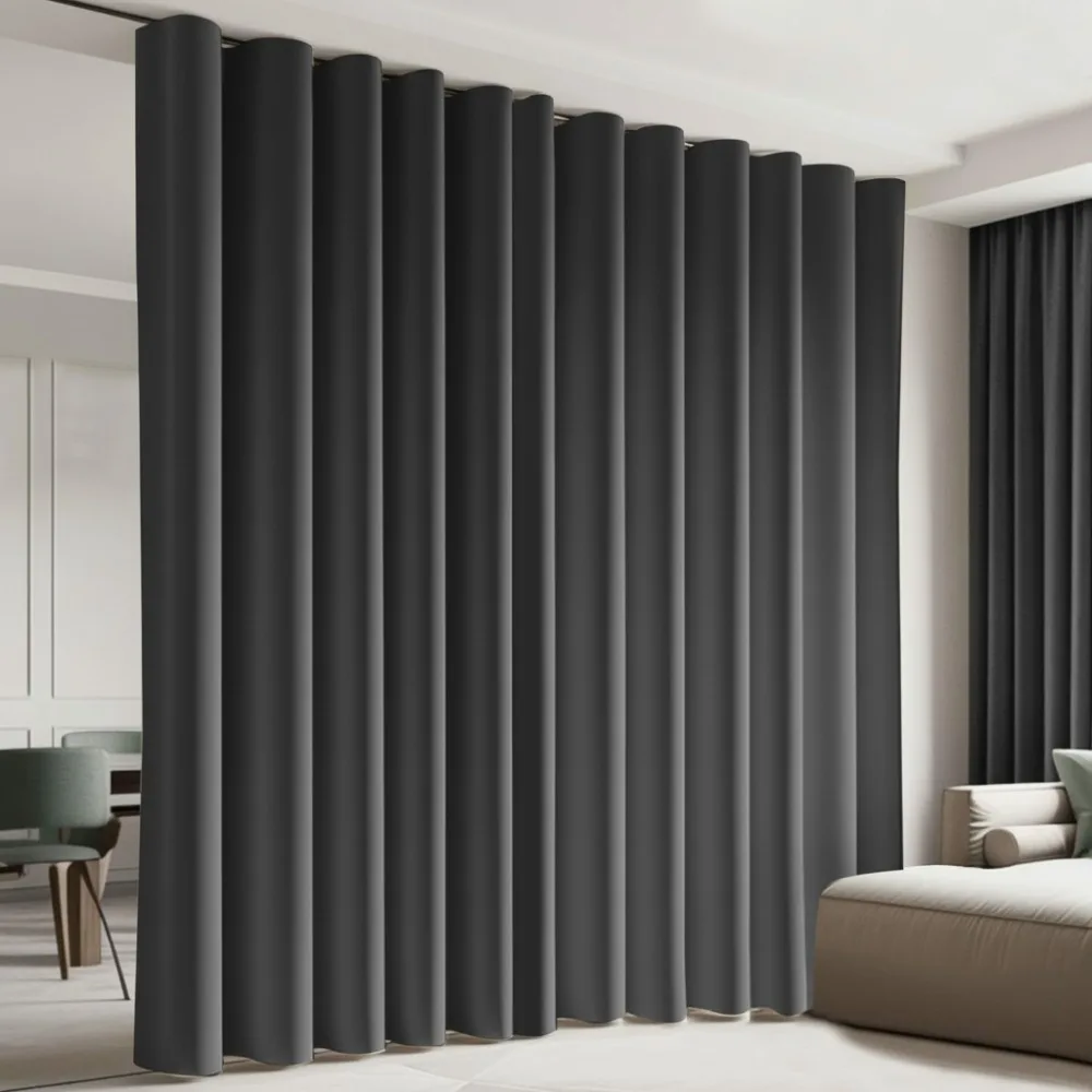 

Blackout Room Divider Curtain Panel for Living Room Bedroom Office Privacy Partition Separation, W100 x L108 Inch