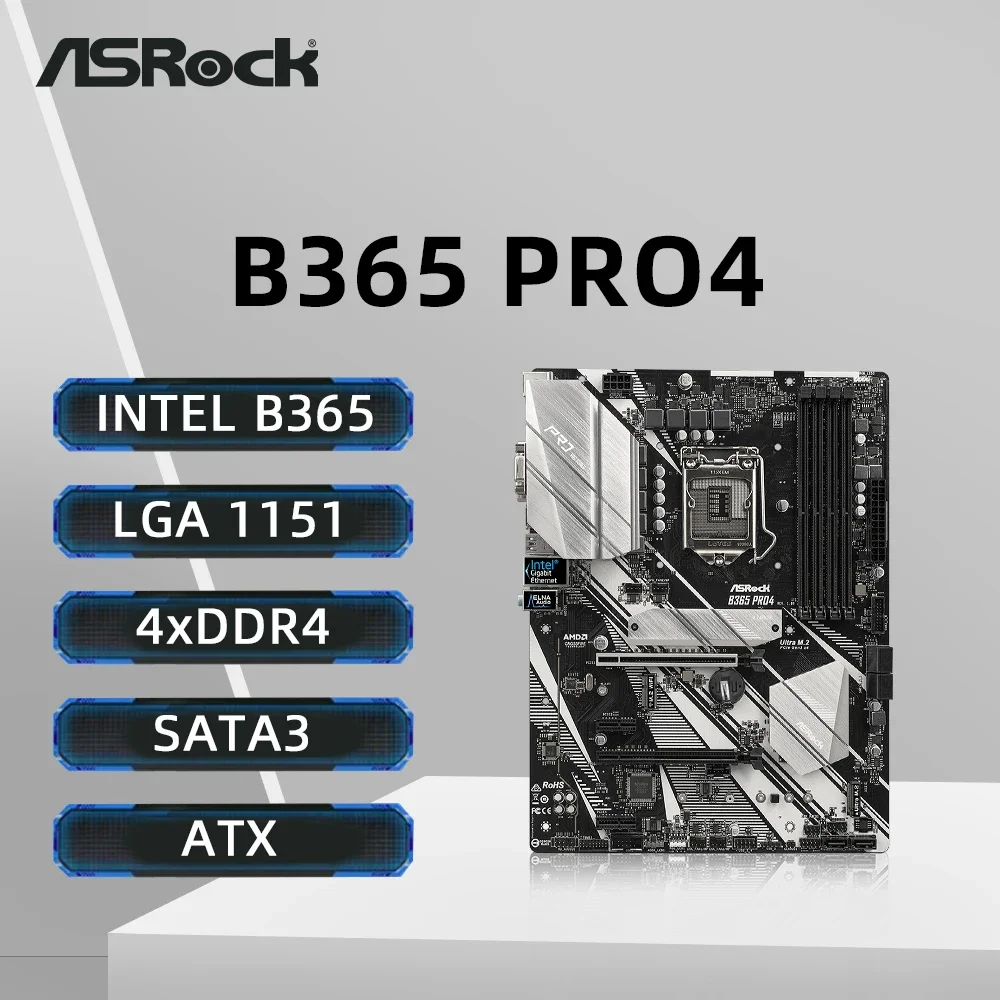 Материнская плата ASRock B365 PRO4 поддерживает i5-8600K 9600KF i7-9700KF 8700K i9-9900KF Процессор 4xDDR4 3200 МГц HDMI M.2 ATX B365 Материнская плата Материнская плата ASRock B365 PRO4 поддерживает i5-8600K 9600KF i7-9700KF 8700K i9-9900KF Процессор 4xDDR4 3200 МГц HDMI M.2 ATX B365 Материнская плата