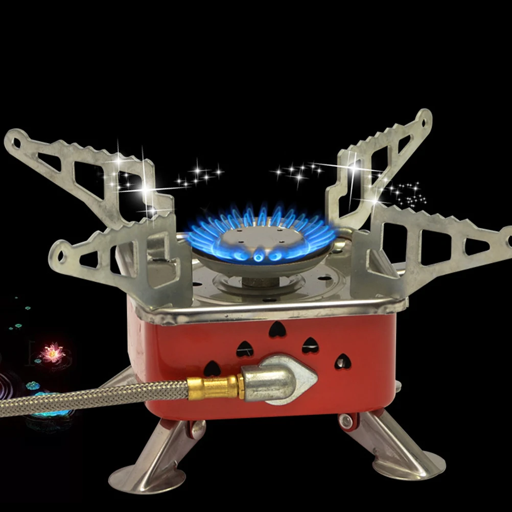 

1pcs Portable Foldable Outdoor Stove Small Lightweight Camping Burner Efficient Smoke Reduction For Hiking Travel Adventures