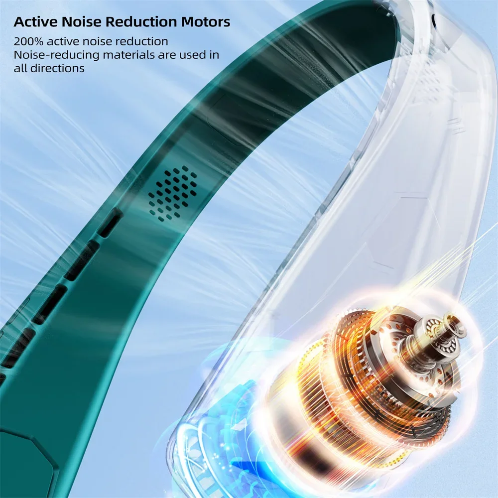 ブルートゥーススピーカー,ポータブルブレードなし,サイレントファン,USBデジタルディスプレイ,電気音楽スピーカー,旅行,屋外,2in 1