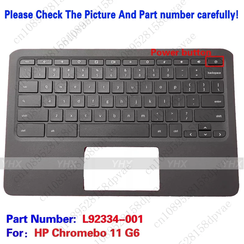 

GYX новый для HP Chromebo 11 G6 EE, верхний корпус, упор для рук, крышка C, клавиатура США L92334-001.