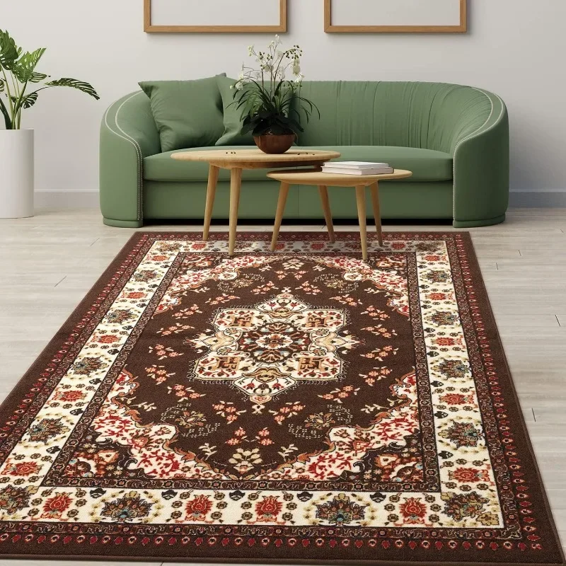 Alfombras Oriental Traditional 5x7 Ft Non-Skid (Non-Slip) Low Profile Pile Rubber Backing Indoor Area Rugs