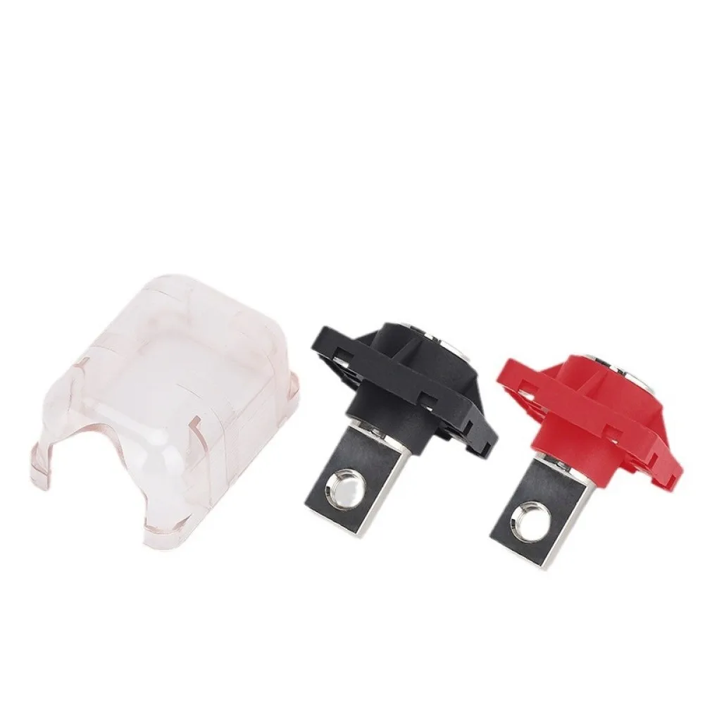 For Energy Storage System 250A Copper Terminal Connector Red Black Nickel Plated High Current For Battery Lug Screw Fixing DC100