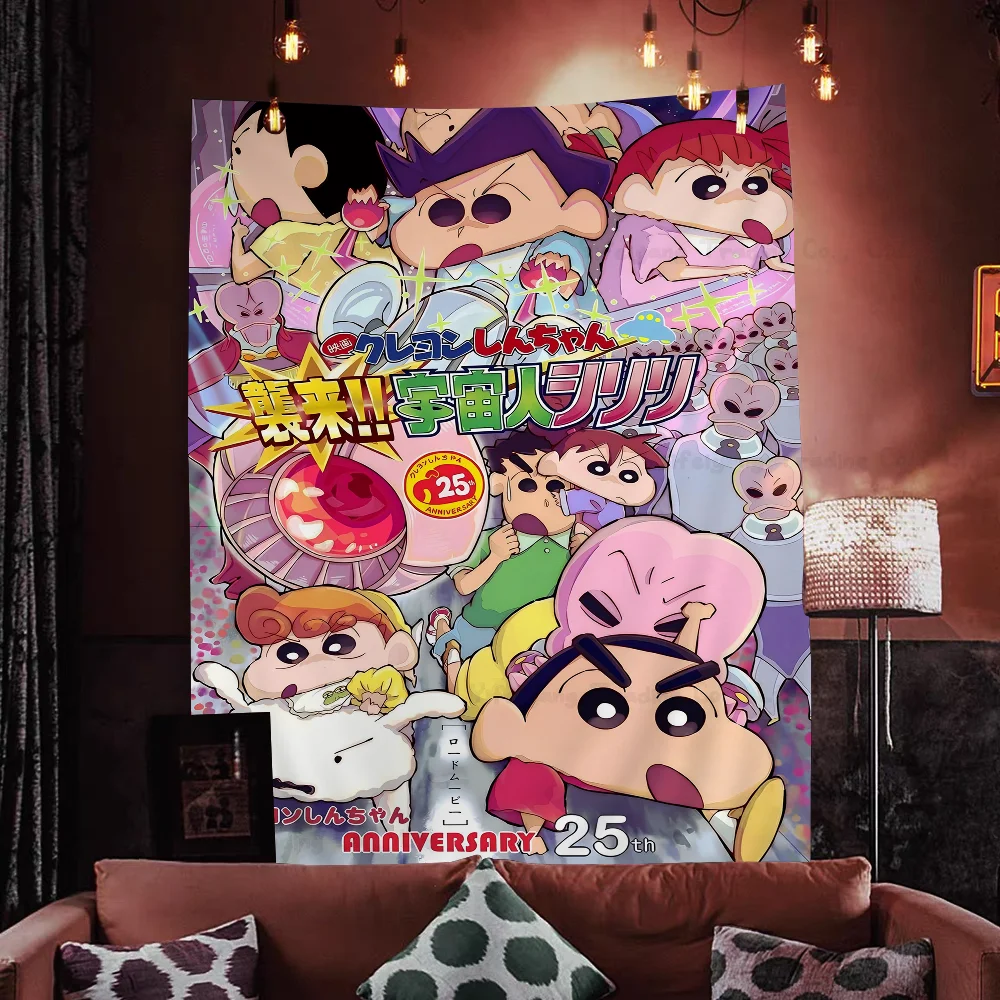 C-crayon Shin-chan Cartoon Tapestry Bohemian Wall Tapestries Mandala Wall Hanging Sheets