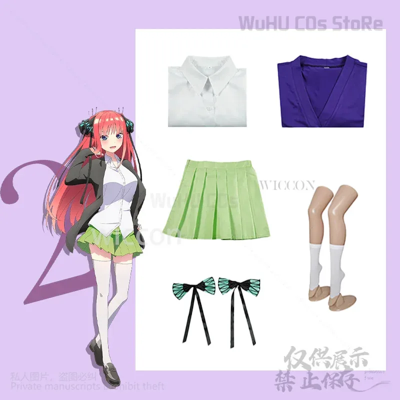 

asdh8@Anime The Quintessential Quintuplets Nakano Ichika Cosplay JK School Uniform Dress For Nino Yotsuba Girls Halloween Rolepl