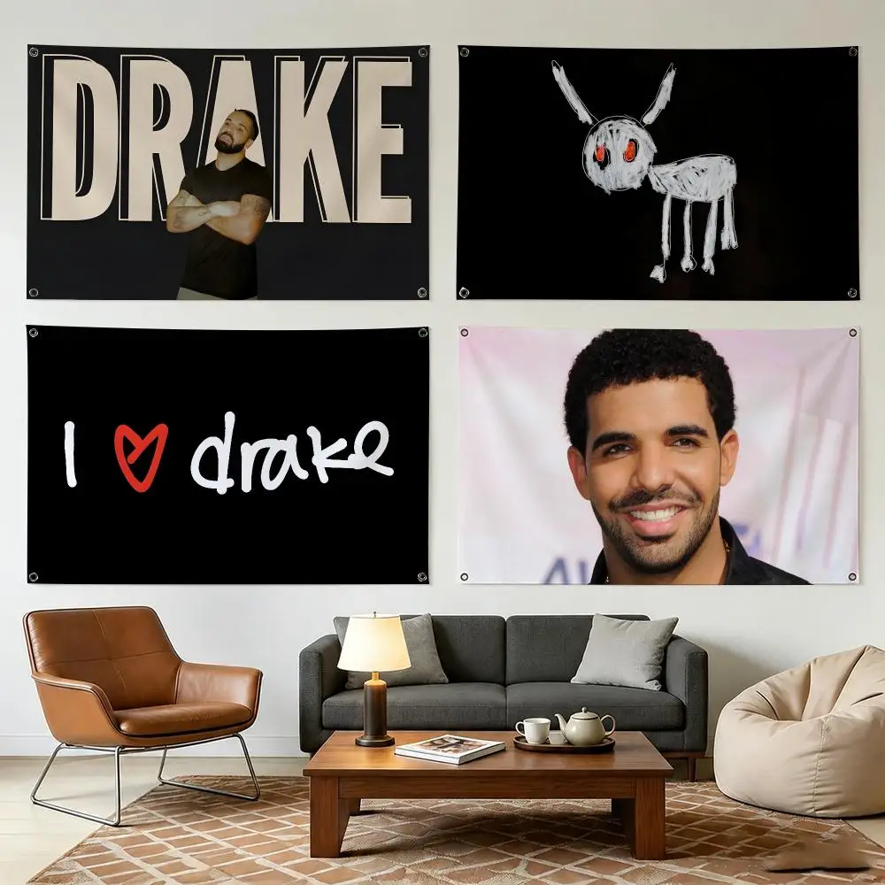 D-drake Rapper Flags Wall Hanging Outdoor Garage Room Decorative Fashion Gift Background