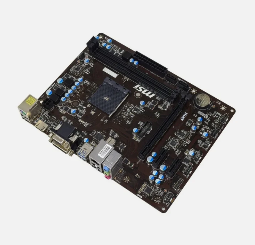 اللوحة الأم MSI AM1M M-ATX AMD المقبس AM1 DDR3 32GB SATA2 HDMI DVI-D VGA لـ AMD Athlon X4/Sempron