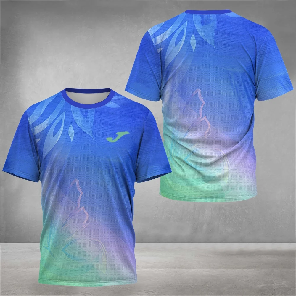 

JOMA Summer 3D printed Men's sports short-sleeved Outdoor Fitness Running and Football enthusiast breathable T-shirt
