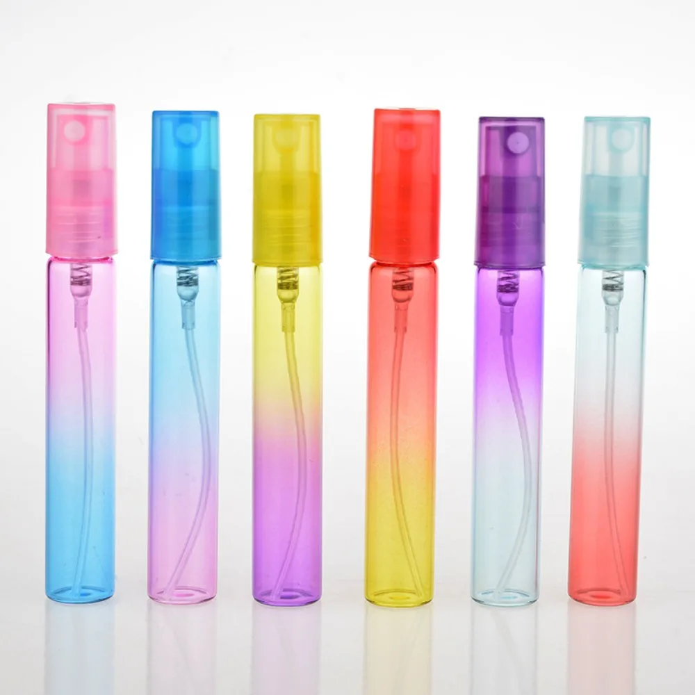 6PCS 8ML Perfume Atomizer Bottles Colorful Leak Proof Perfume Sprayer Plastic Vials Thin Glass Water Spray Bottle For Travel