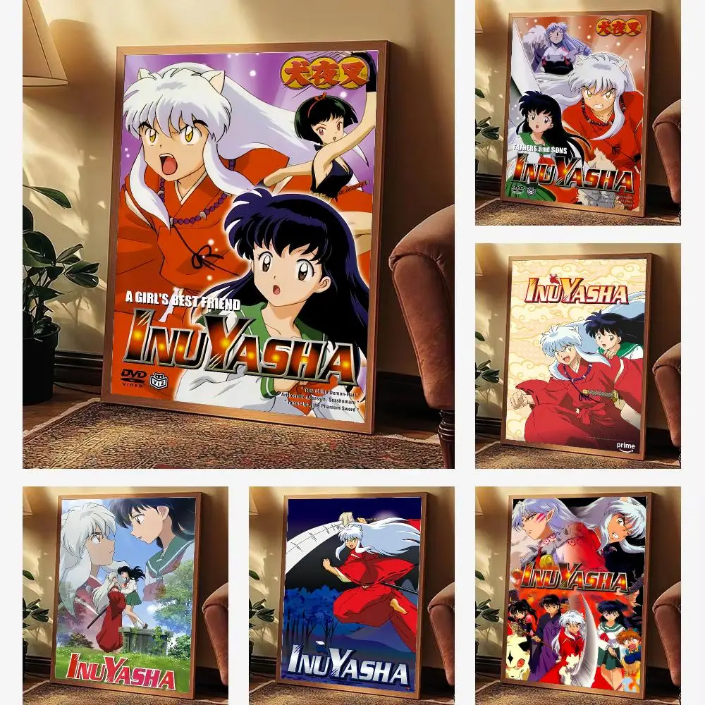 A-Anime I-Inuyasha Poster Aesthetic Wall Art Print for Living Room Bedroom Study Office Café Home Decor Stylish Gift