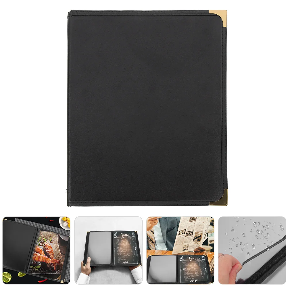 قائمة المطاعم غطاء كتاب PVC شفاف مقاوم للاهتراء القائمة الموثق حامي وصفة حامل ملحقات بار القهوة #1
