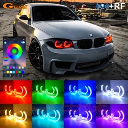 For BMW 1 Series E82 E88 E87 E81 RF Remote Bluetooth APP Multi Color Crystal DTM M4 Style RGB LED Angel Eyes Kit Halo Rings