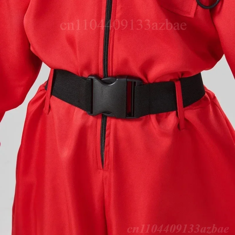 ใหม่สีแดงปลาหมึกยักษ์คอสเพลย์เครื่องแต่งกายสำหรับผู้ใหญ่วัยรุ่นเกมจั๊มสูทปาร์ตี้ฮาโลวีนชุดวอร์มชุดบทบาทเล่นเครื่องแต่งกาย