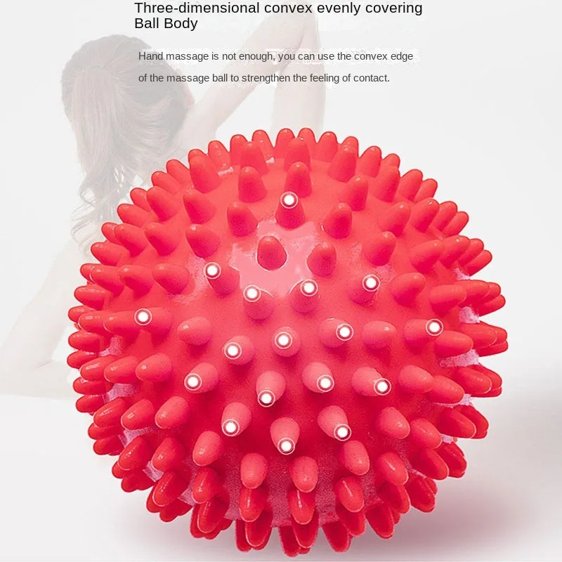 9cm PVC Spiky Massage Yoga Ball Trigger Point Sport Fitness Hand Foot Pain Stress Relief Muscle Relax Unisex Stab Massage Ball