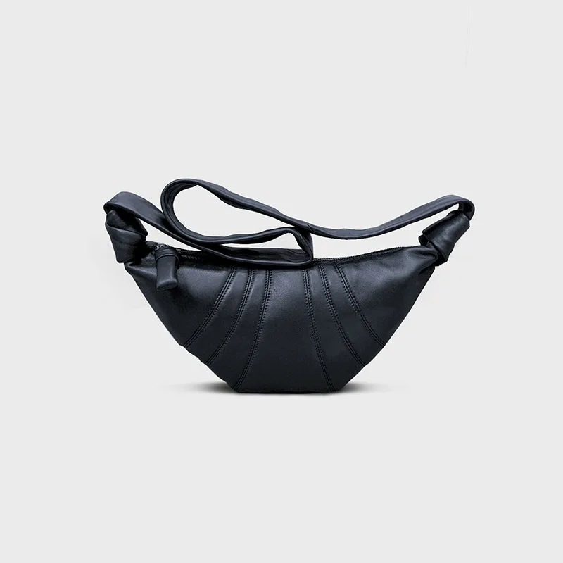 Women\'s Commuter Hundred Bag Cowhide Shoulder Slanting Cross Chest Leather Underarm Waist Handbag
