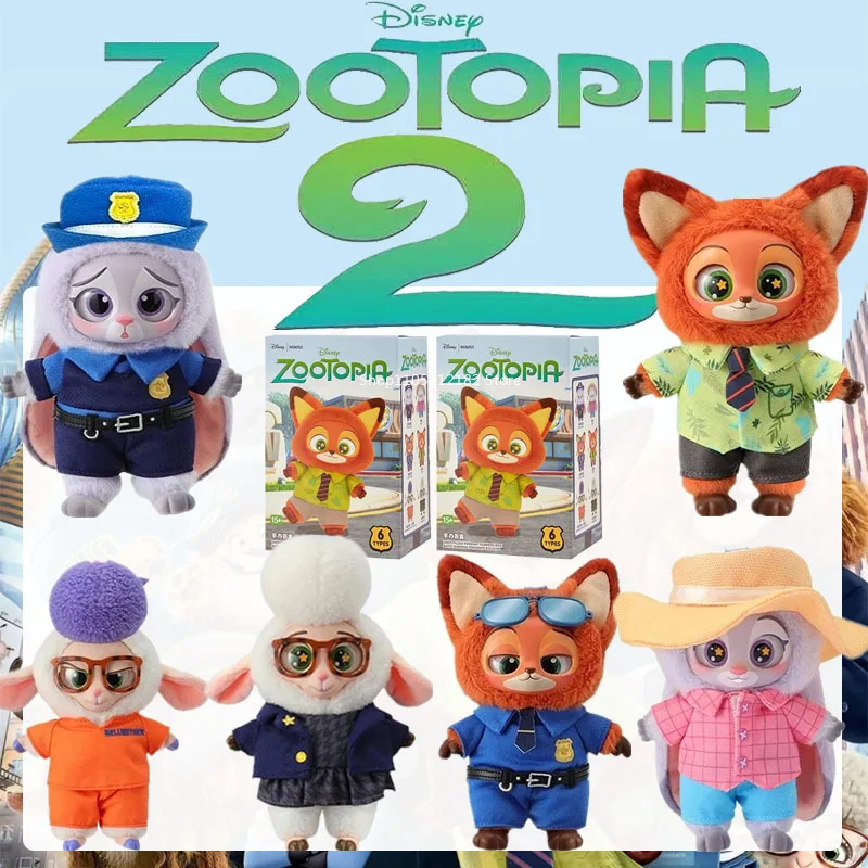 

Виниловая слепая коробка Disney Zootopia, милый персонаж мультфильма, плюшевая сумка, подвеска, игрушки, тайный сюрприз, модный праздничный подарок для фанатов