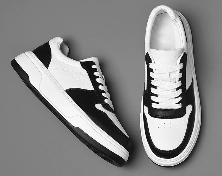 Rubber thick sole Breathable Wear resistant Durable Comfortable Mens heightening shoes Increase by 4/6/8 centimeters