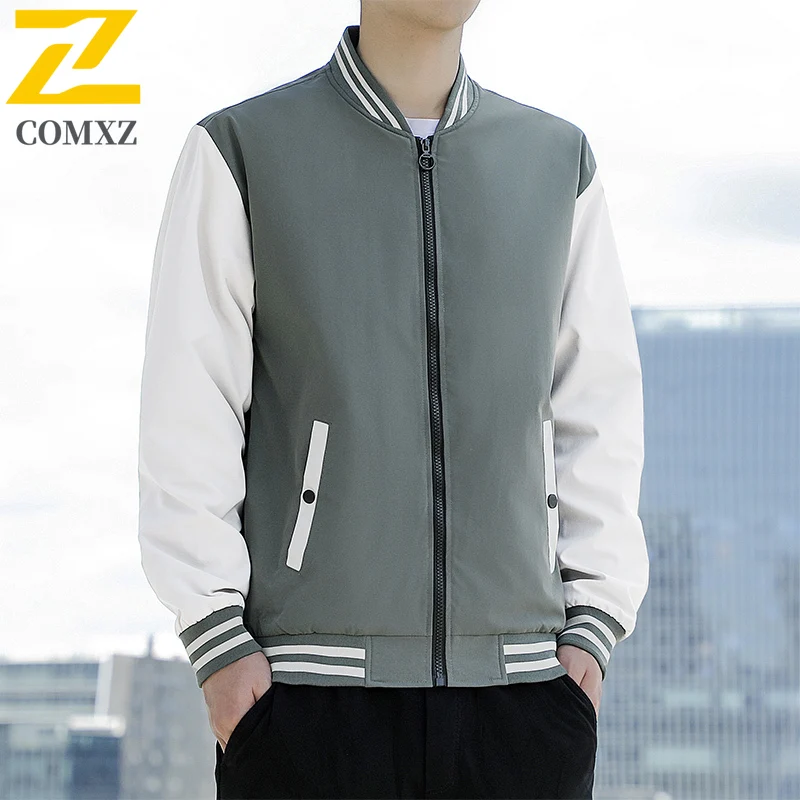 COMXZ Premium Baseball Jacket Men Autumn Fashion Adventure Versatile Coat Casual Mountain Climbing Lightweight New Mens Clothing