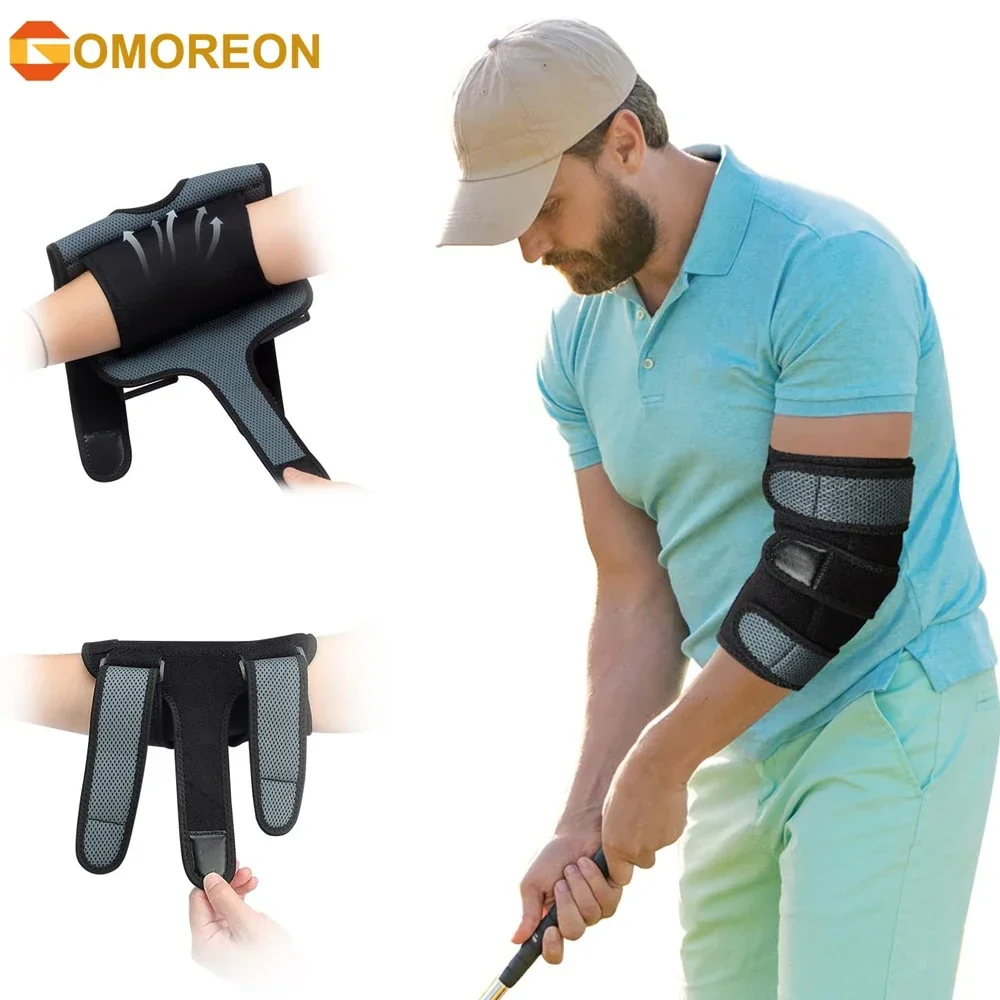 1Pcs Elbow Brace, Adjustable Elbow Compression Sleeve with Two Removable Splints, Ulnar Nerve Entrapment Brace