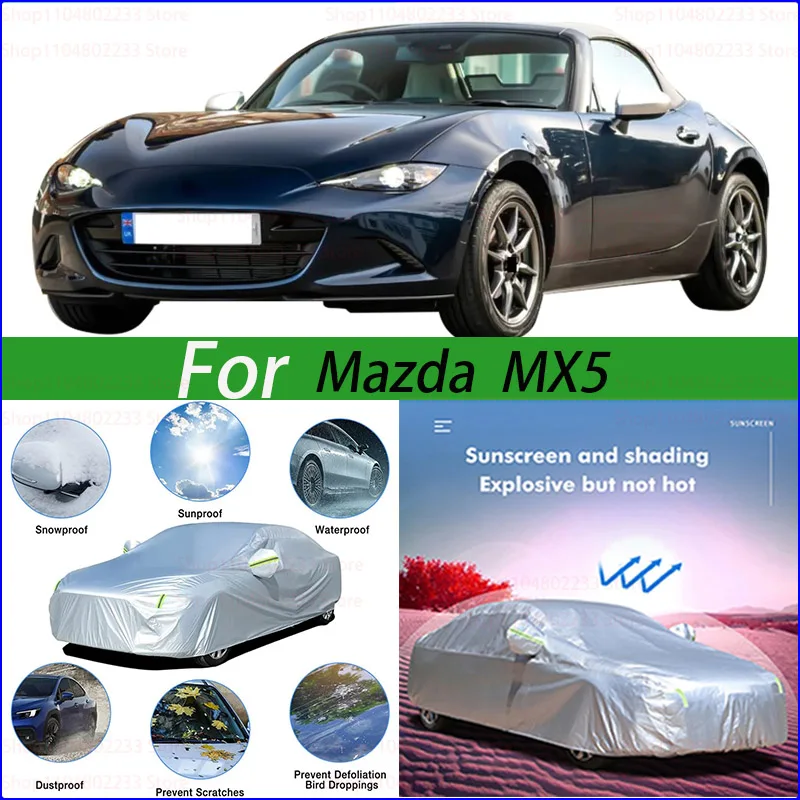 Capas completas do carro para mazda MX-5 mx5 miata roadster 1989-2025 sol anti-uv chuva neve resistente a riscos à prova de vento capa automática