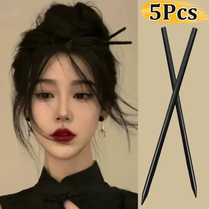 

New Retro Chinese Style Wooden Hair Sticks Hairpin DIY Handmade Simple Hair Clip Women Hair Styling Jewelry Headwear Accessories