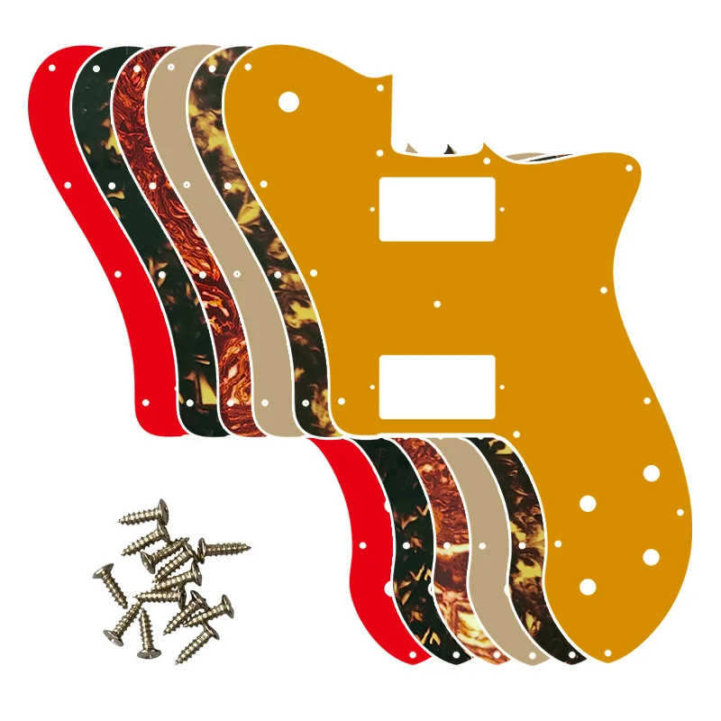 

5pcs Custom Guitar Parts - For US FD 72 Tele Deluxe Reissue Guitar Pickguard With PAF Humbucker Replacement Flame Pattern