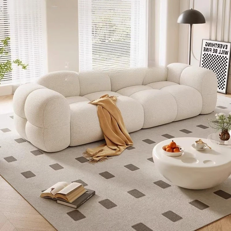 

Cream wind ins French jelly skin-friendly and supple baby velvet sofa