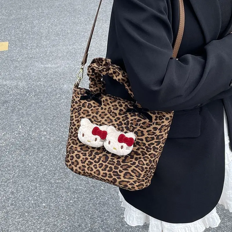 Süße Hallo Kitty Anime Kawaii Sanrio Ins Mode Druck Lagerung Tasche Nette Y2k Ins Mode Große Kapazität Handtasche Geschenke Spielzeug