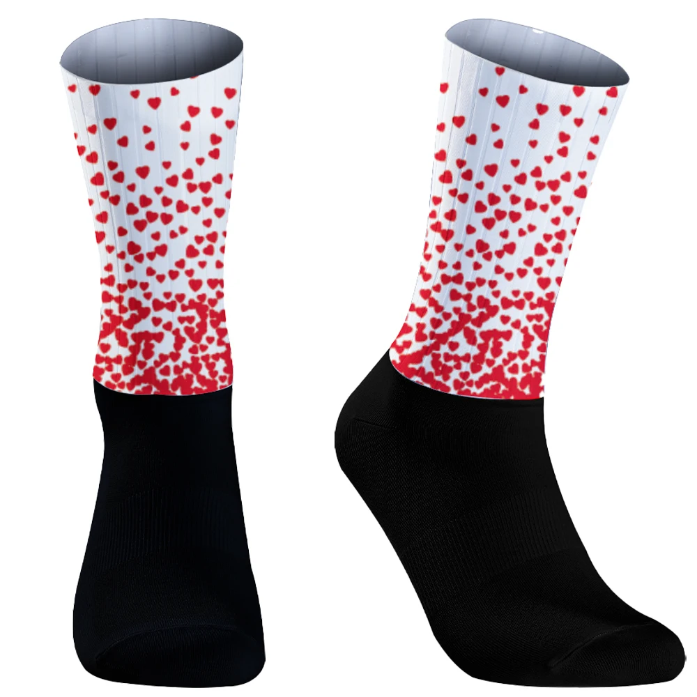 Chaussettes de cyclisme professionnelles respirantes pour hommes et femmes, chaussettes de vélo de route, sports de plein air, course, compression, cyclisme, 1 paire