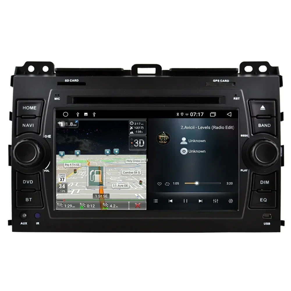 DSP 5G For Toyota Land Cruiser Prado 120 LC120 GPS Car Radio Multimedia Video Player Autoradio Android Navigation GX470 with DVD