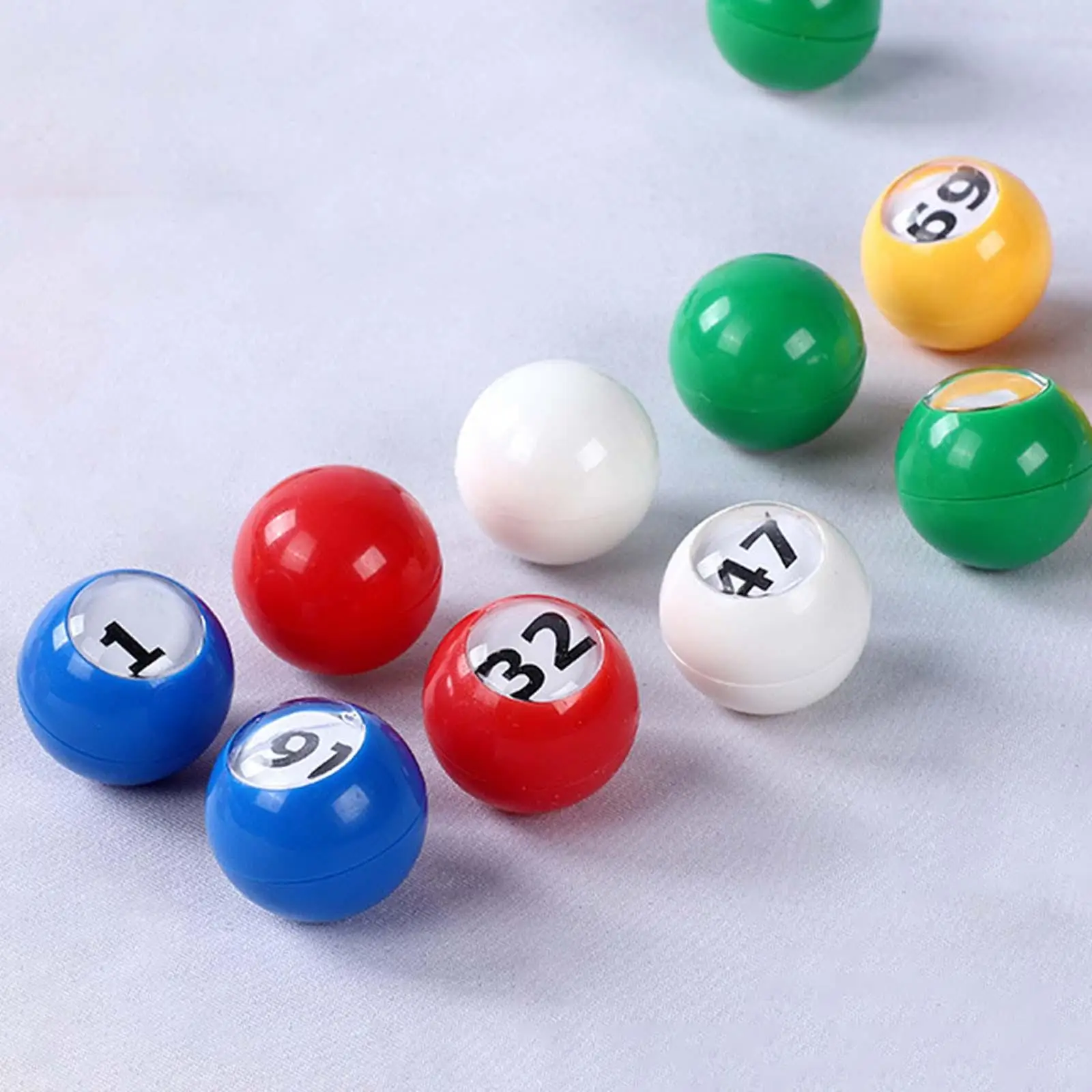 Number Balls for Bingo Game Lottery Machine 30pcs 2.2cm Durable Raffle Balls with Clear Window Birthday Party