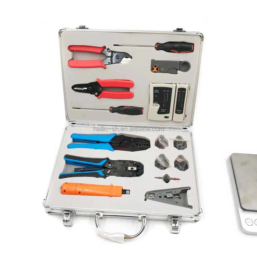 Hochwertiges Netzwerk-Toolkit Kabeltester HT-K4015 Netzwerk Cat5 Lan Tester Werkzeugset