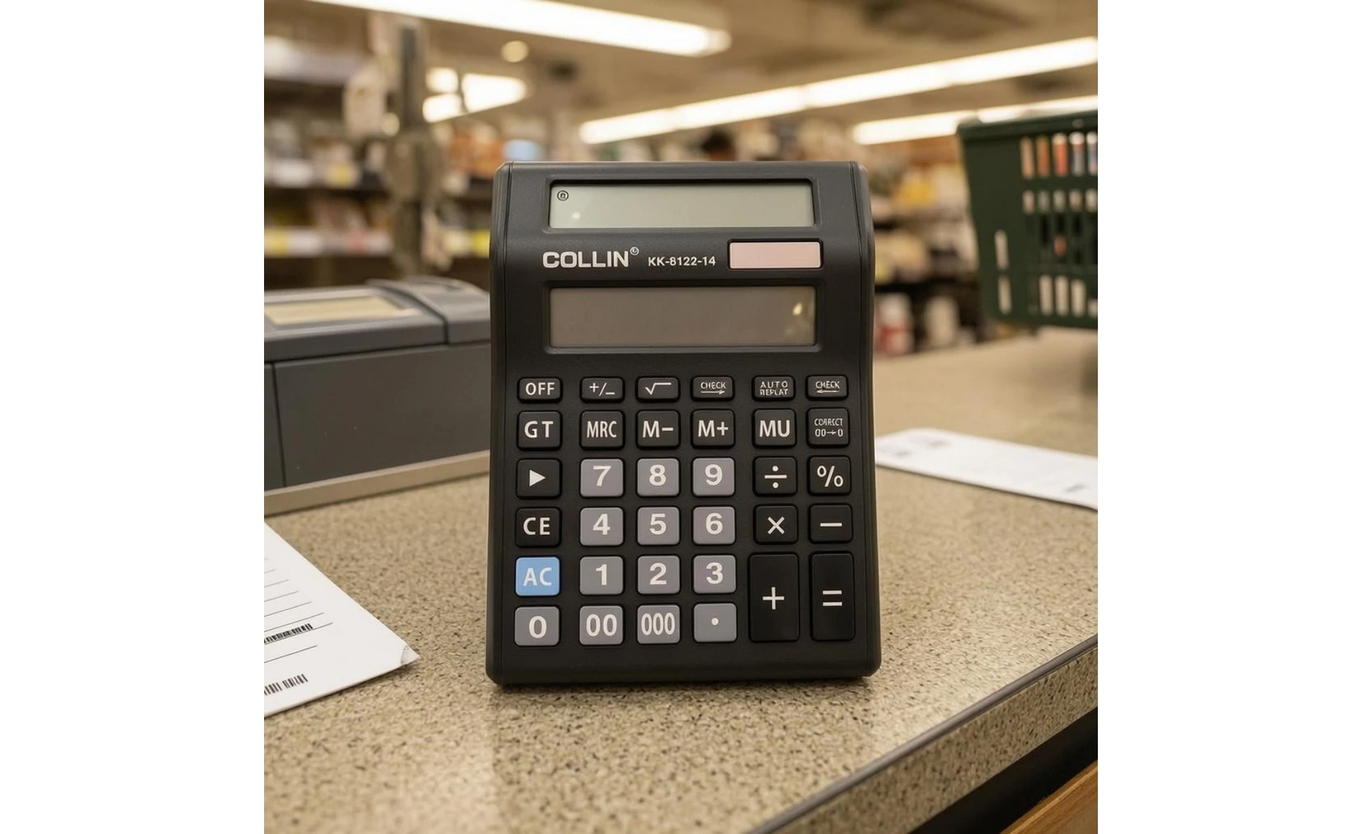 Double Display Calculator Black 14-Digit Calculator for Shop