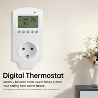 HY02TP Smart WiFi Thermostat with LCD Display, Tuya-Compatible Plug-in Temperature Controller for Electric Heating, AC 230V/50Hz