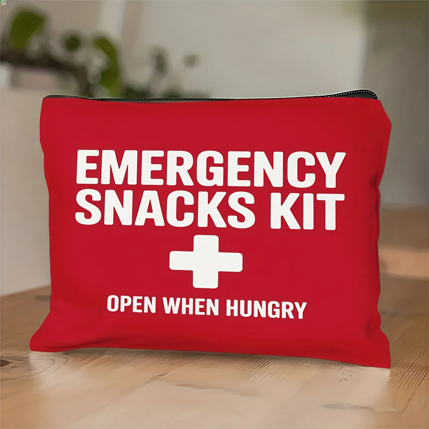 Emergency Snacks & First Aid Kit Bag with Red Cross Symbol - Portable Organizer, Toiletry & Supply Storage for First Aid Kit
