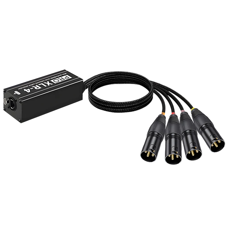 Audio 4 Channel XLR 3 Pin Multi Network Breakout for Stage Sound Lighting and Recording Studio,RJ45 to XLR view 3