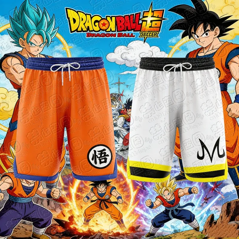 Pantalones Cortos Casuales de Verano para Hombre 2026, Estilo Holgado, para Playa, Regalo, Pantalones Deportivos, Goku Dragon Ball Z