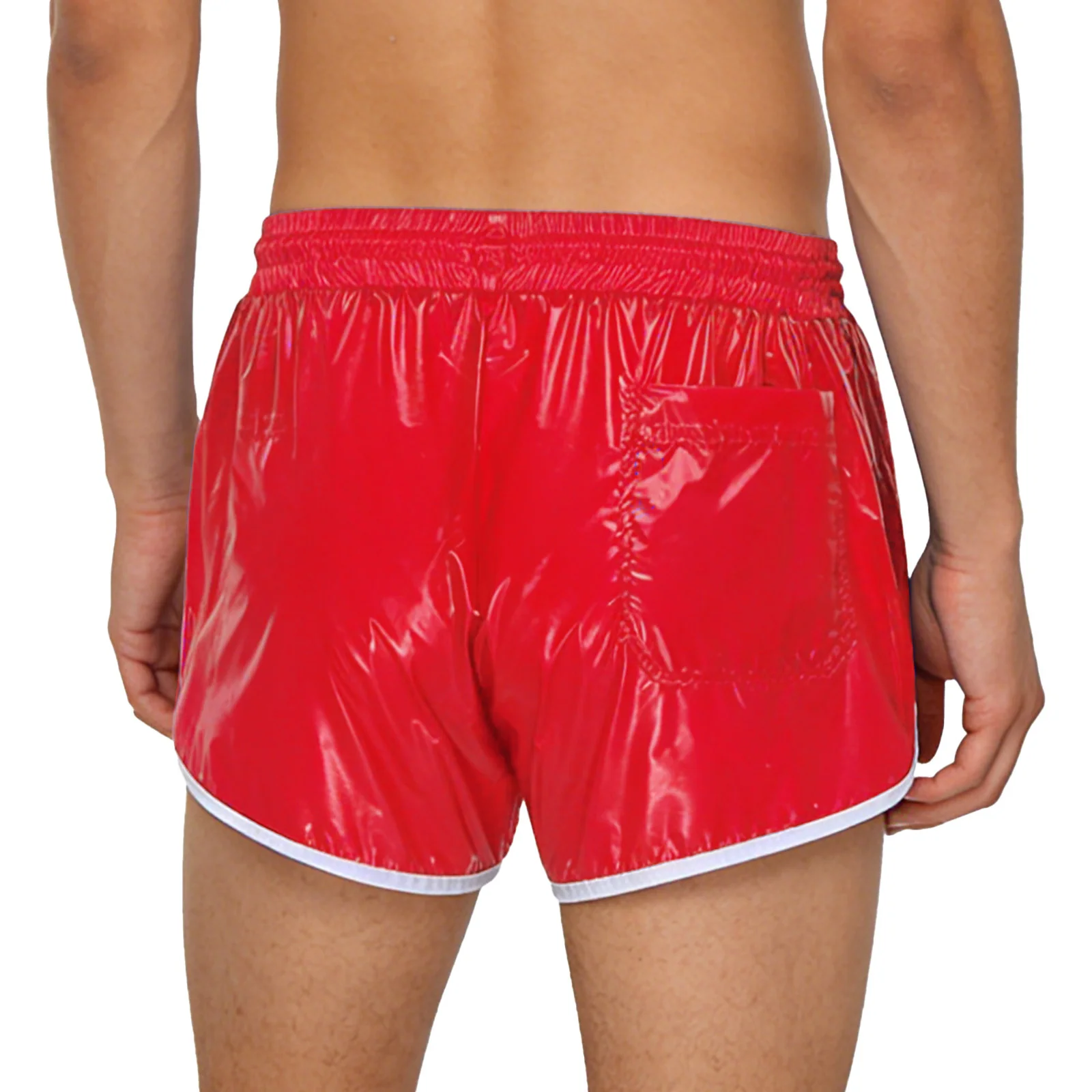 

Swimwear Mens Waterpoof Shorts Swim Trunks Swimming Bathing Suit Elastic Waistband with Drawstring Seams Shorts with Pockets