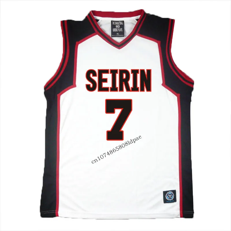 

3D Anime Kuroko No Basuke SEIRIN Kiyoshi Teppei 7# Costume Basketball Jersey Cosplay Uniform Vest Singlet Shirt Sleeveless Set