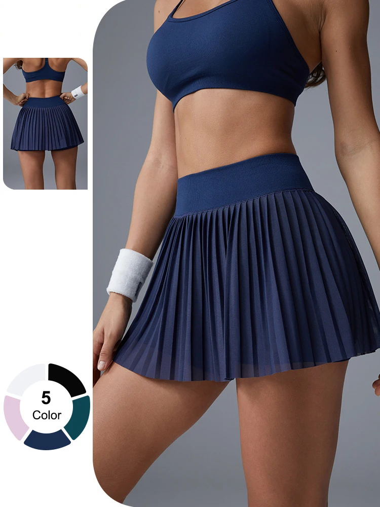 summer-running-tennis-sports-breathable-women's-quick-drying-short-yoga-fashion-tape-mini-skirt