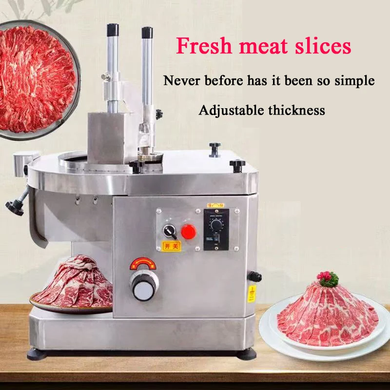 Electric Meat Cutting Machine Meat Cutter 110V/220V Commercial Electric Slicer Stainless Steel Drawer Meat Slicing Machine
