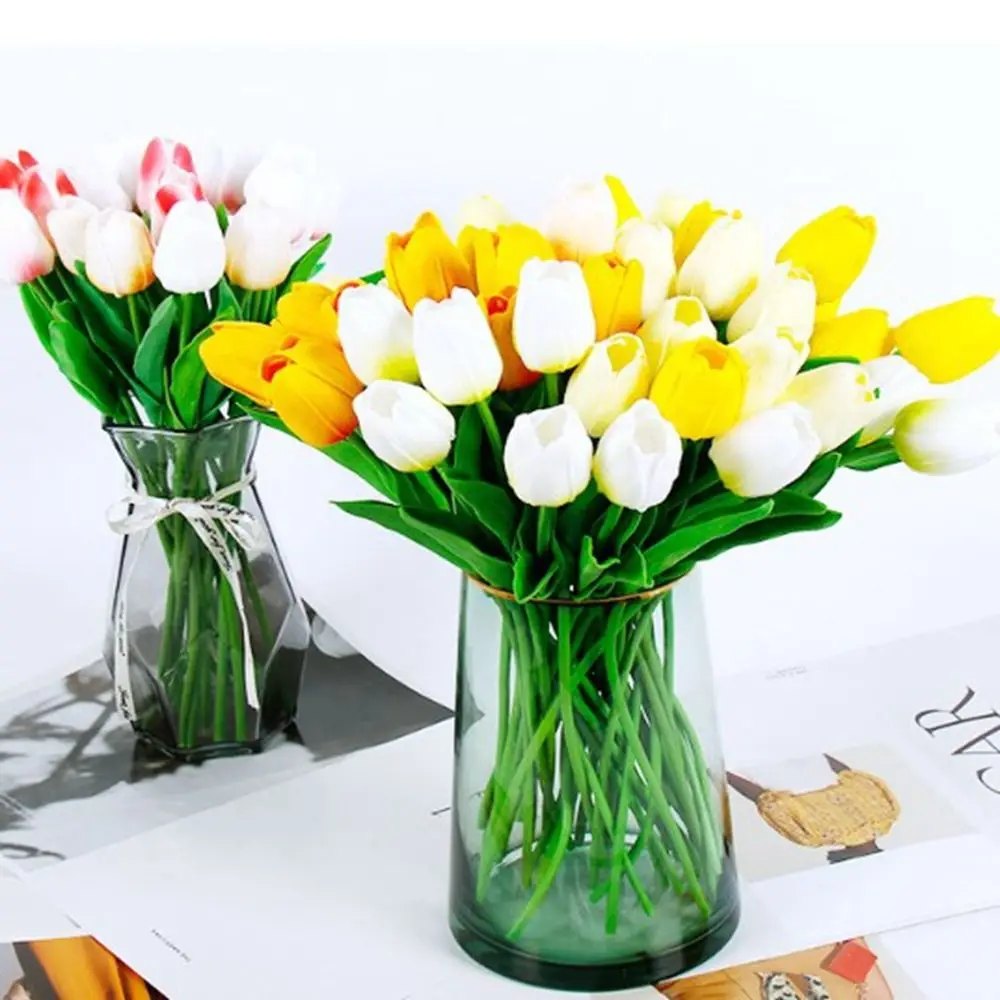 5pcs 10 Colors Simulated Tulip New DIY Party Decoration Festival Supplies Artificial Flowers Silk Tulip Home Decor