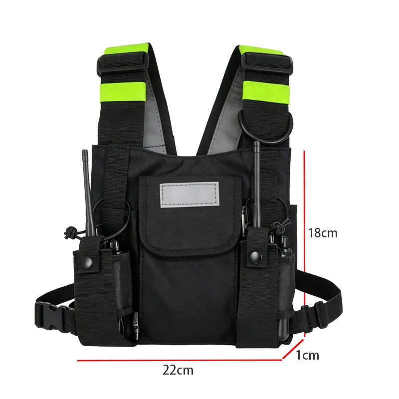 Chest Bag Walkie Talkies Front Pack Pouch Case Radio Shoulder Holster Two Way Radio Chest Harness Holder Bag Vest Rig Drop Ship view 5