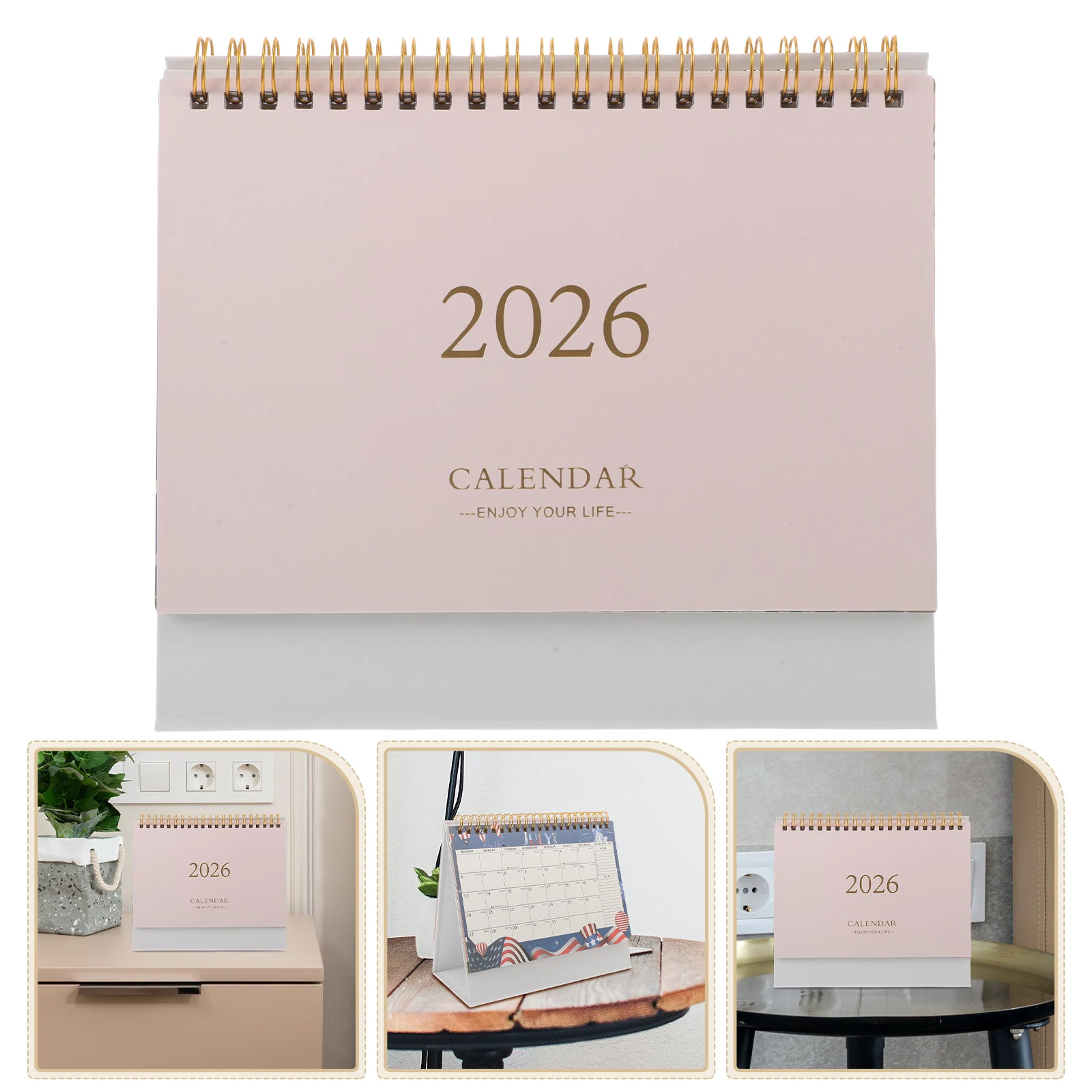 

2026 Mini Desktop Calendar Pad Standing Monthly Planner Thick Paper Minimalist Style Home Office