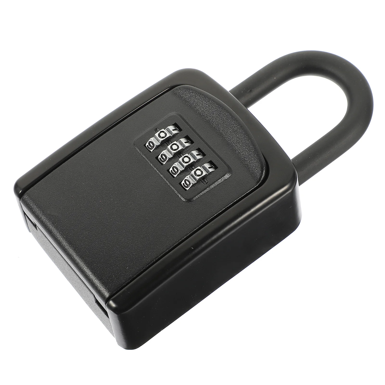 خزنة بمفتاح مكونة من 4 أرقام قفل مجمع قابل لإعادة الضبط مقاوم للماء تخزين أمان خارجي لجدار درابزين السياج ومقبض الباب #2