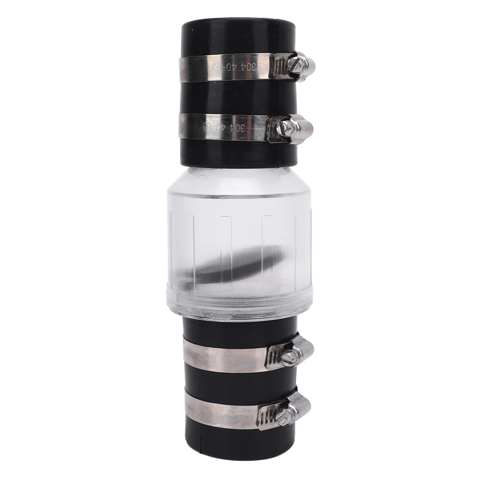 Sump Pump Check Valve Spring Loaded Flapper Quiet Transparent Sewage Pump Check Valve for 1-1/2 Inch Pipe