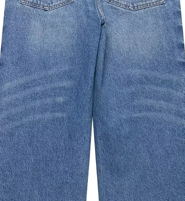 من المألوف فضفاض الجينز برشام تصميم الصيف وصول جديد عبر الحدود نمط الخصر الأوسط #3